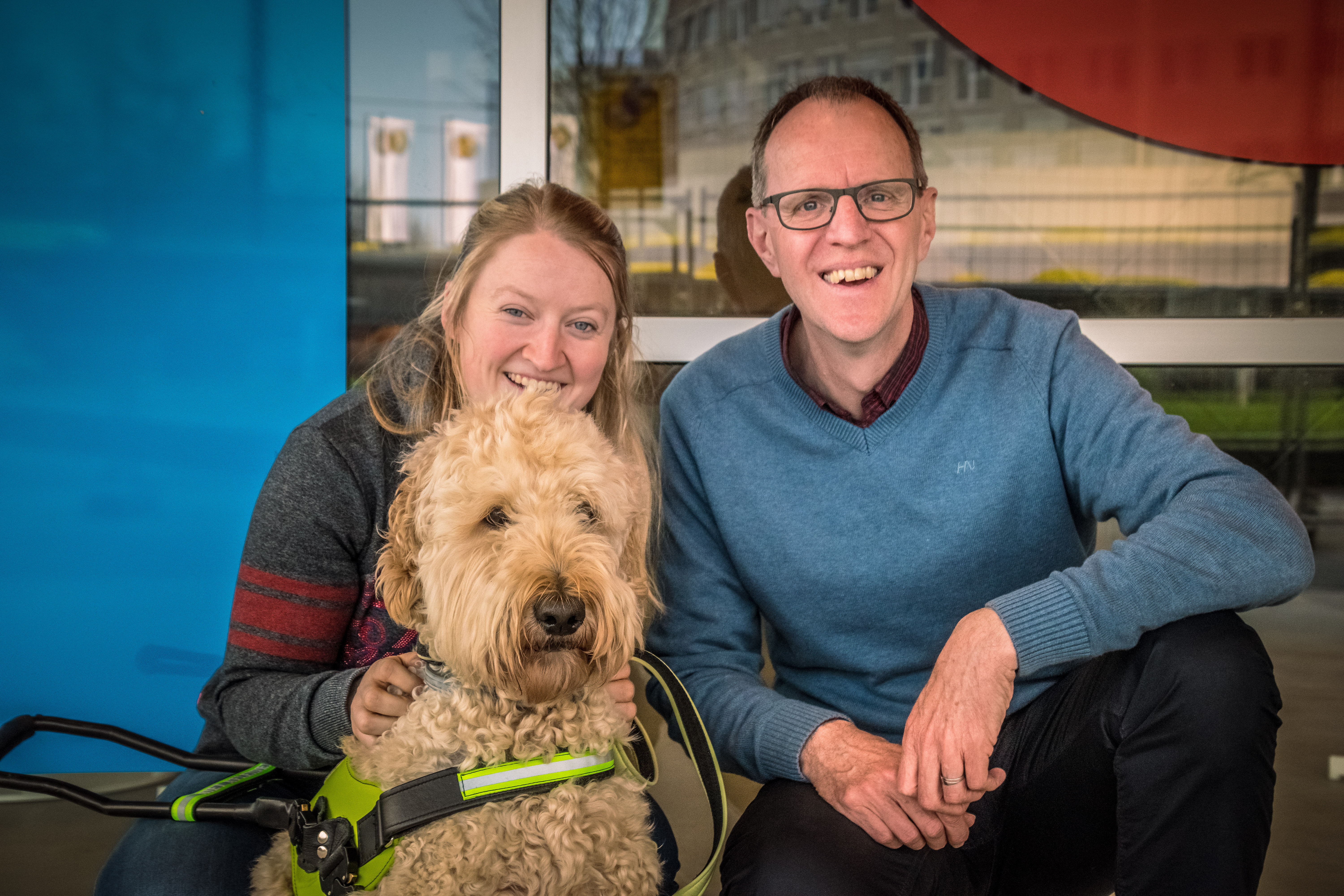 Foto Jacques, Anouk en hond Sol